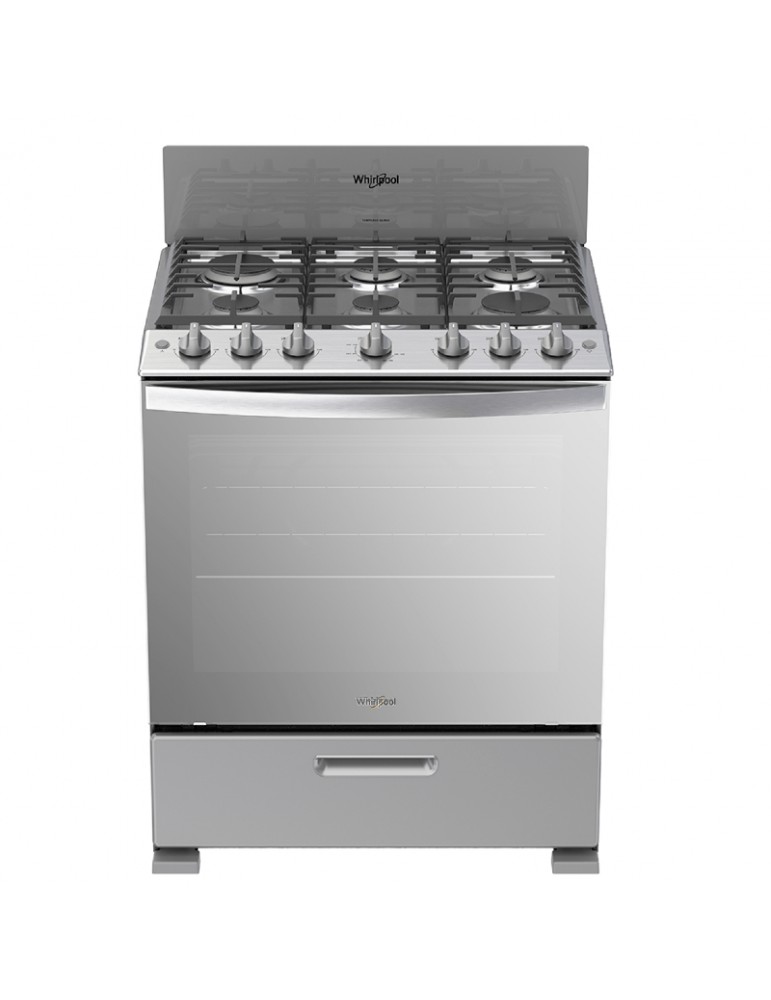 Cocina Whirlpool 6 Hornillas A Gas Gris WFR3400D