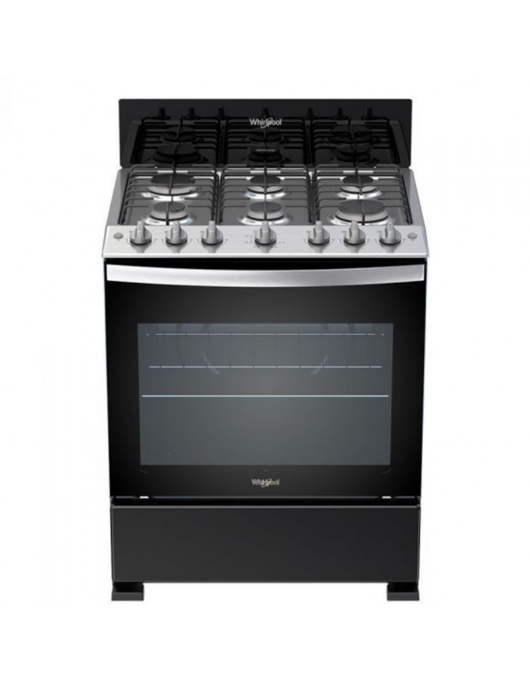Cocina Whirlpool 6 Hornillas A Gas Negro LWFR3100B